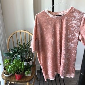 Velvet oversized tshirt
